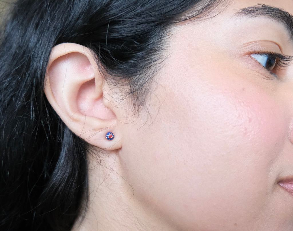 Dual Color Meena Studs